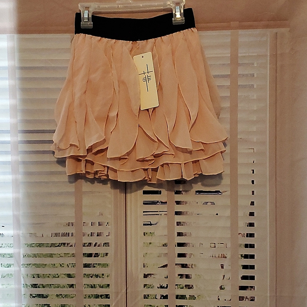 Ruffled chiffon skirt
